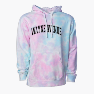 Wayne Avenue Elementary School Varsity Arch Premium Tie-Dye Hoodie
