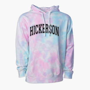 Hickerson Elementary School Varsity Arch Premium Tie-Dye Hoodie