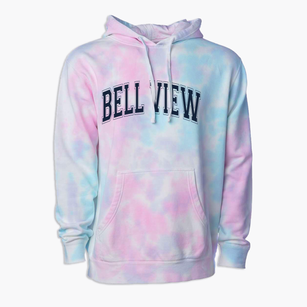 Bell View Elementary School Varsity Arch Premium Tie-Dye Hoodie