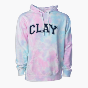 Clay Elementary School Varsity Arch Premium Tie-Dye Hoodie