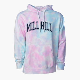 Mill Hill Elementary School Varsity Arch Premium Tie-Dye Hoodie
