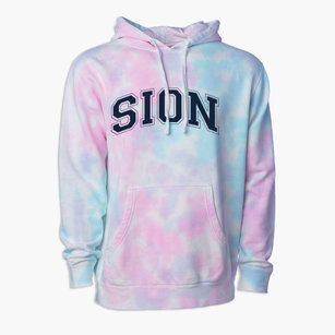 Notre Dame De Sion Prep School Varsity Arch Premium Tie-Dye Hoodie