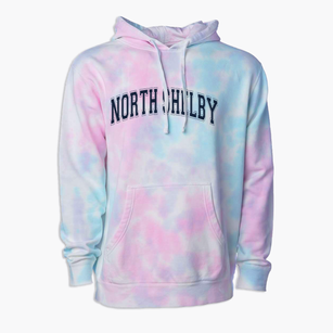 North Shelby High School Varsity Arch Premium Tie-Dye Hoodie