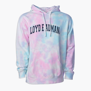 Loyd E Auman Elementary School Varsity Arch Premium Tie-Dye Hoodie