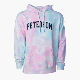 Peterson Elementary School Varsity Arch Premium Tie-Dye Hoodie