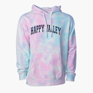 Happy Valley Elementary School Varsity Arch Premium Tie-Dye Hoodie