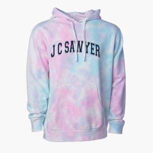 J C Sawyer Elementary School Varsity Arch Premium Tie-Dye Hoodie