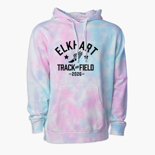 Elkhart High School Track and Field Premium Tie-Dye Hoodie