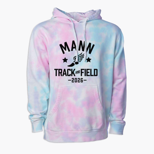 Mann Middle School Track and Field Premium Tie-Dye Hoodie