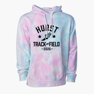 Hurst Junior High School Track and Field Premium Tie-Dye Hoodie