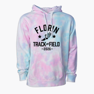 Florin High School Track and Field Premium Tie-Dye Hoodie