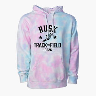 Rusk Elementary School Track and Field Premium Tie-Dye Hoodie