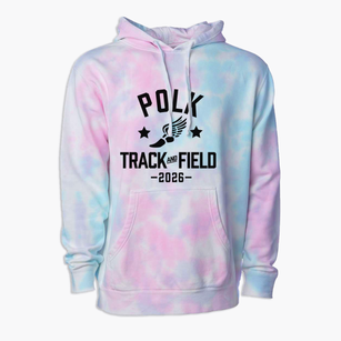 Polk Elementary School Track and Field Premium Tie-Dye Hoodie