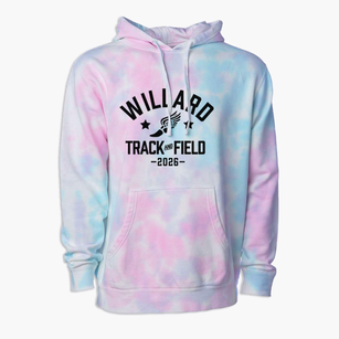Willard Elementary School Track and Field Premium Tie-Dye Hoodie