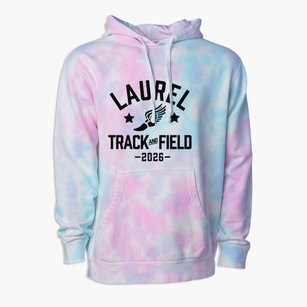 Laurel Elementary School Track and Field Premium Tie-Dye Hoodie