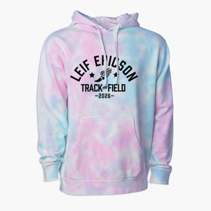 Leif Ericson Elementary School Track and Field Premium Tie-Dye Hoodie
