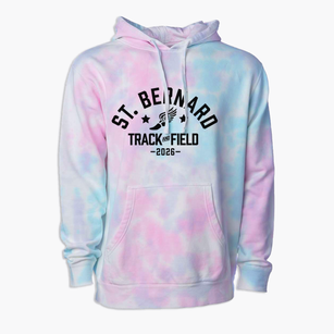 Saint Bernard School Track and Field Premium Tie-Dye Hoodie