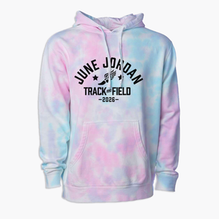 June Jordan School For Equity Track and Field Premium Tie-Dye Hoodie