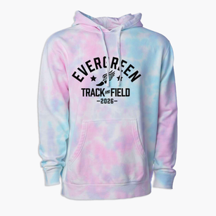 Evergreen High School Track and Field Premium Tie-Dye Hoodie