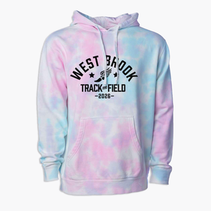 West Brook Middle School Track and Field Premium Tie-Dye Hoodie