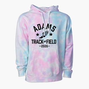 Adams Middle School Track and Field Premium Tie-Dye Hoodie