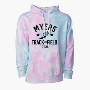Myers Elementary School Track and Field Premium Tie-Dye Hoodie
