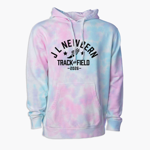 J L Newbern Middle School Track and Field Premium Tie-Dye Hoodie