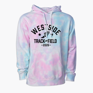 Westside Elementary School Track and Field Premium Tie-Dye Hoodie