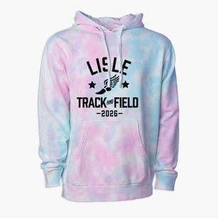 Lisle Junior High School Track and Field Premium Tie-Dye Hoodie