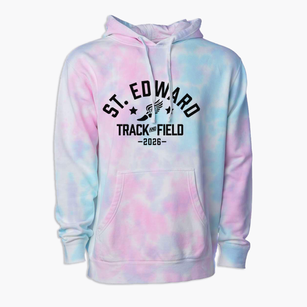 Saint Edward Central Catholic High School Track and Field Premium Tie-Dye Hoodie