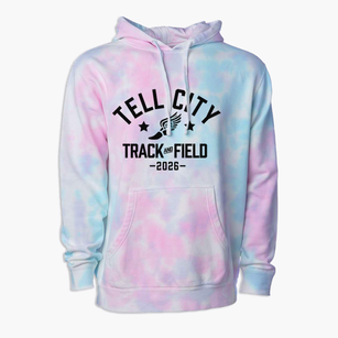 Tell City Junior High School Track and Field Premium Tie-Dye Hoodie