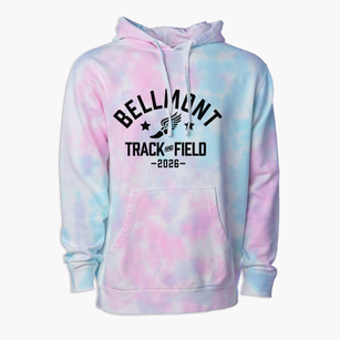 Bellmont High School Track and Field Premium Tie-Dye Hoodie