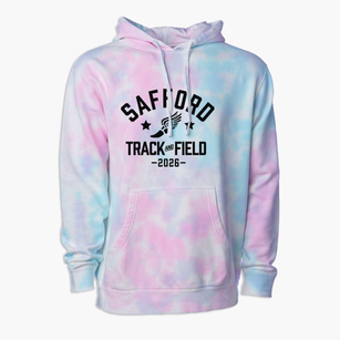 Safford Elementary Middle School Track and Field Premium Tie-Dye Hoodie