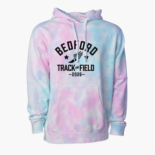 Bedford Community High School Track and Field Premium Tie-Dye Hoodie