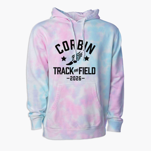 Corbin Middle School Track and Field Premium Tie-Dye Hoodie
