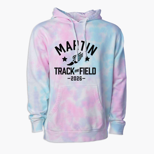 Martin Junior High School Track and Field Premium Tie-Dye Hoodie