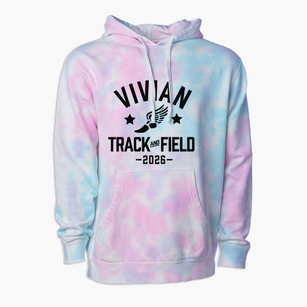 Vivian Elementary School Track and Field Premium Tie-Dye Hoodie