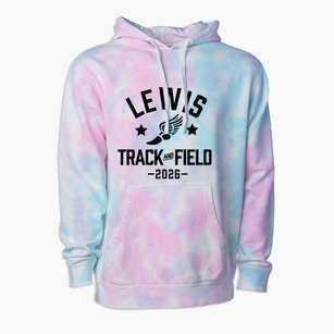 Lewis Middle School Track and Field Premium Tie-Dye Hoodie