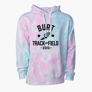 Burt Elementary School Track and Field Premium Tie-Dye Hoodie