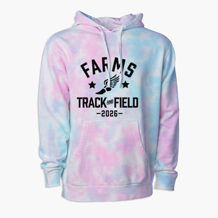 Farms Middle School Track and Field Premium Tie-Dye Hoodie