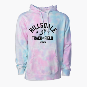 Hillsdale High School Track and Field Premium Tie-Dye Hoodie