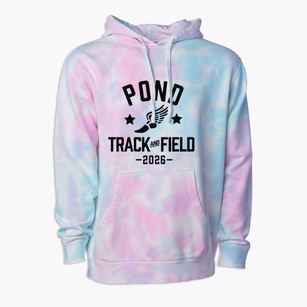 Pond Elementary School Track and Field Premium Tie-Dye Hoodie