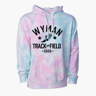 Wyman Elementary School Track and Field Premium Tie-Dye Hoodie