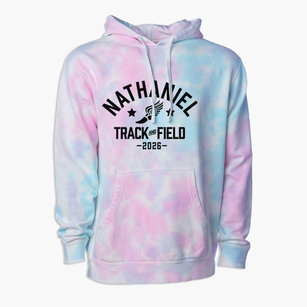 Nathaniel Woodhull Elementary School Track and Field Premium Tie-Dye Hoodie