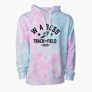 W A Bess Elementary School Track and Field Premium Tie-Dye Hoodie