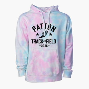 Patton High School Track and Field Premium Tie-Dye Hoodie