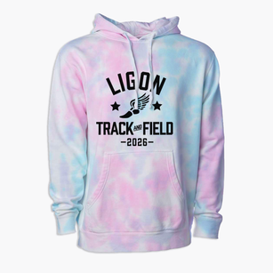 Ligon Middle School Track and Field Premium Tie-Dye Hoodie