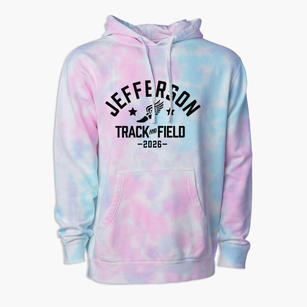 Jefferson Davis Diggs Elementary School Track and Field Premium Tie-Dye Hoodie