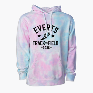 Everts Middle School Track and Field Premium Tie-Dye Hoodie