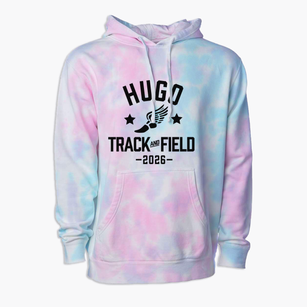 Hugo Junior High School Track and Field Premium Tie-Dye Hoodie